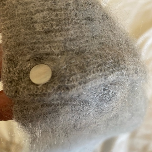 Sezane Gaspard Cardigan Super soft Mohair and Baby Alpaca Blend Lt Grey Size S - Picture 11 of 15